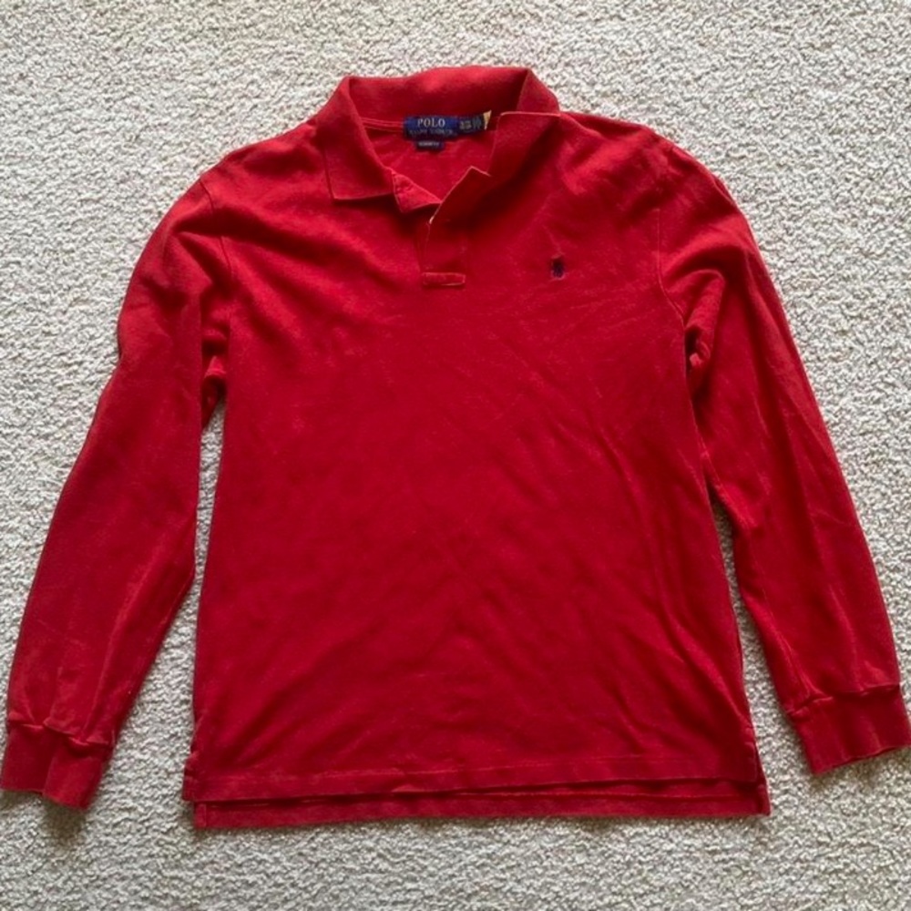 Polo Ralph Lauren Red Long Sleeve Shirt